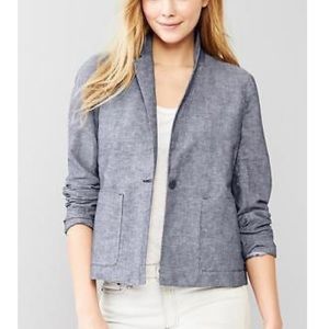 Gap Chambray Linen Blazer
